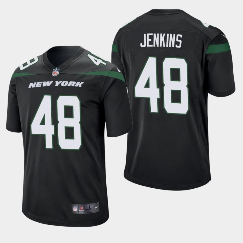 Men New York Jets #48 Jordan Jenkins Nike Black Game NFL Jersey